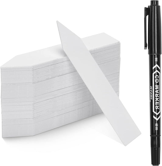 100 Pcs 4 Inch Plastic Plant Nursery Garden Labels Pot Marker Garden Stake Tags White