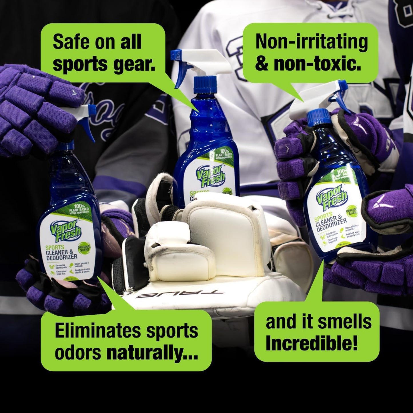 Cleaning Spray for Sports and Gym Equipment - Shoe Deodorizer, Yoga Mat Cleaner, Boxing Glove Deodorizer - Natural and Plant Based, 16 Fl Oz (1-Pack)