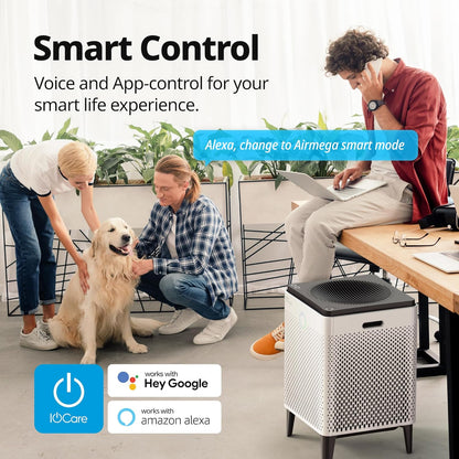 Airmega 300S App-Enabled Smart Air Purifier (Covers 1,256 Sq. Ft.), True HEPA Air Purifier with Smart Technology, Compatible with Amazon Alexa