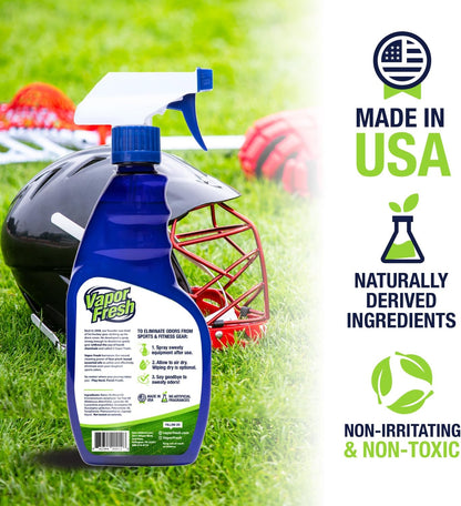 Cleaning Spray for Sports and Gym Equipment - Shoe Deodorizer, Yoga Mat Cleaner, Boxing Glove Deodorizer - Natural and Plant Based, 16 Fl Oz (1-Pack)