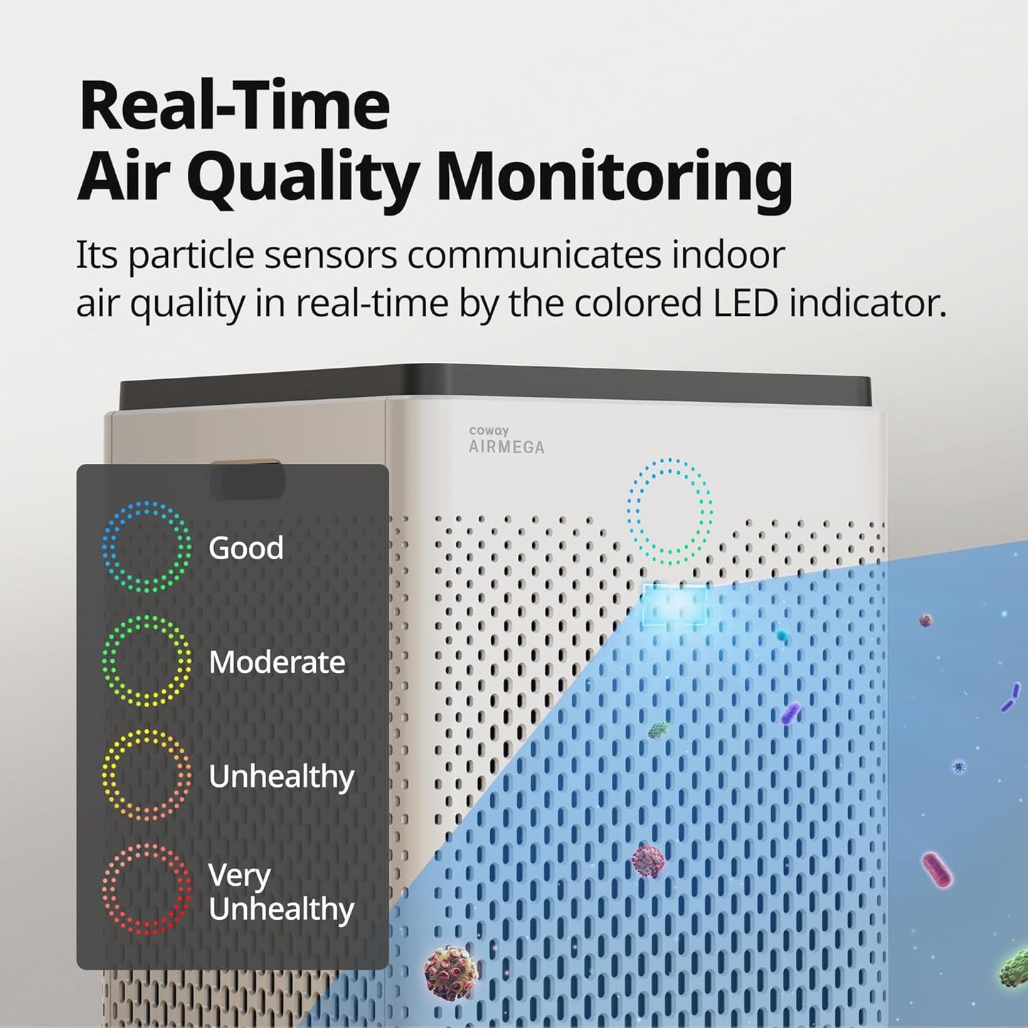 Airmega 300S App-Enabled Smart Air Purifier (Covers 1,256 Sq. Ft.), True HEPA Air Purifier with Smart Technology, Compatible with Amazon Alexa